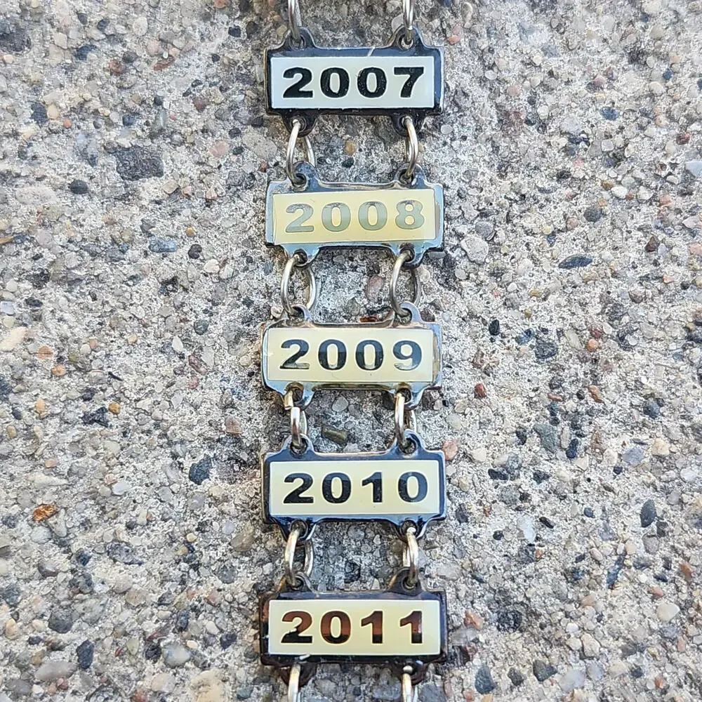 Lions Club 5M-9 College Leadership Graduate Enamel Dangle Pin 2007-2014 Bars